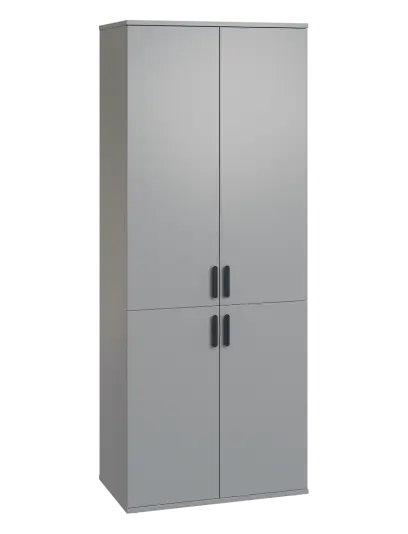 LN 5 - 74D kancelářská skříň, 4-dveřová, 1822x720x400, šedá